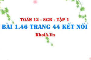 Bài 1.46 trang 44 Toán 12 tập 1 Kết nối tri thức